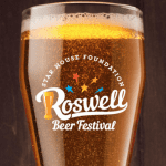 Roswell Beer Festival logo on a pint glass