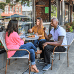 Thomasville GA, people eating outside