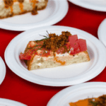 Sampling at Attack of the Killer Tomato Festival.